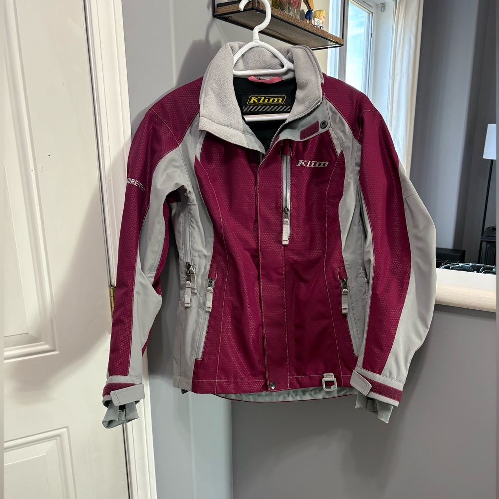 Klim Women's Ski Jacket in Pink and Gray